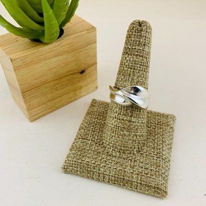 Abstract Sterling Silver Ring